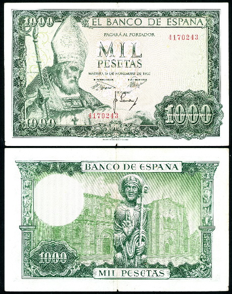 1000 pesetas  (60) VF Banknote
