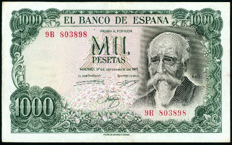 1000 pesetas  (60) VF Banknote