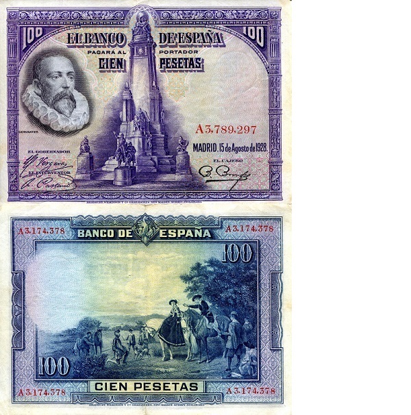 100 pesetas  (50) F Banknote