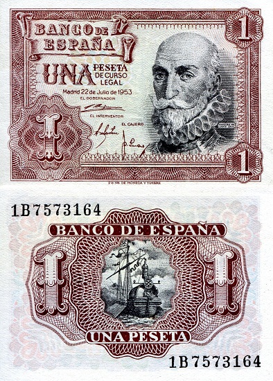 1 peseta  (60) VF Banknote