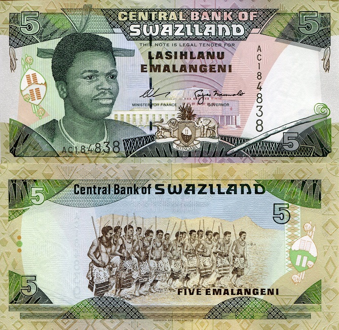 5 emalangeni  (90) UNC Banknote