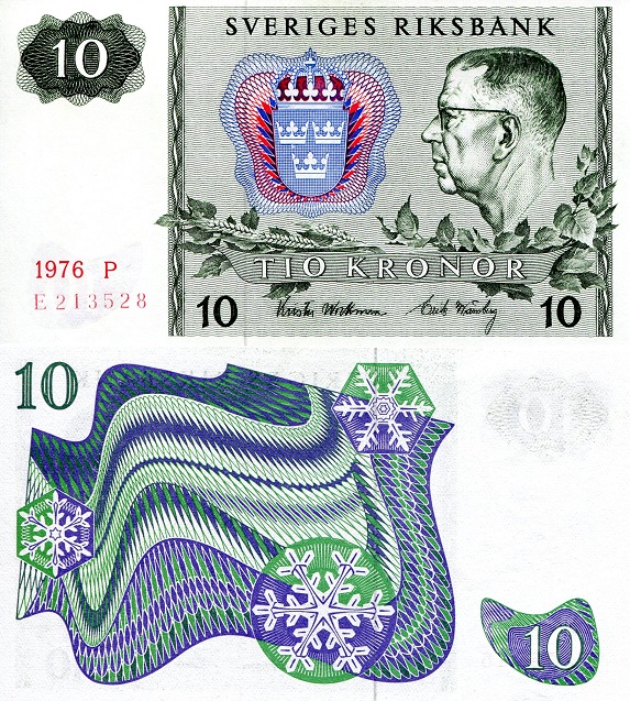 10 kronor  (55) F-VF Banknote
