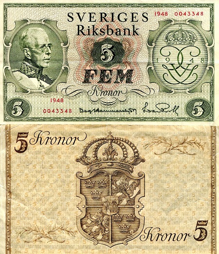 5 kronor  (80) AU Banknote