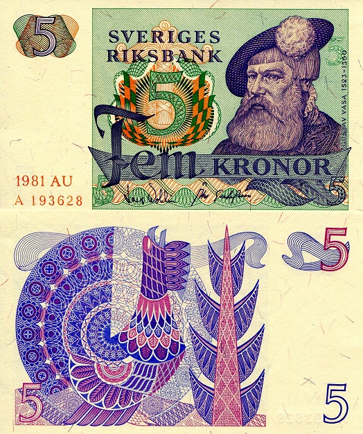 5 kronor  (90) UNC Banknote