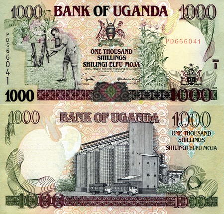 1000 shillings  (85) AU-UNC Banknote
