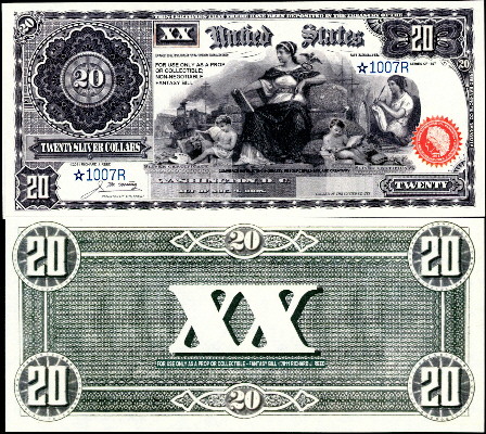 20 sliver collars  (90) UNC Banknote