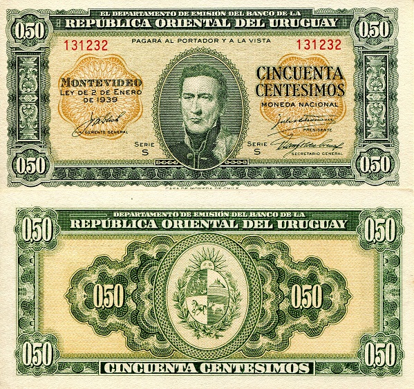 50 centesimos  (80) AU Banknote