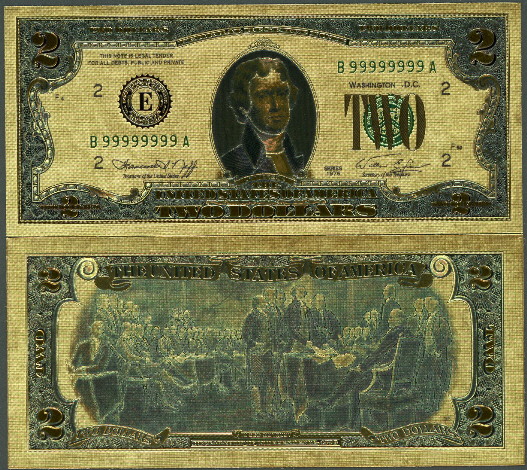 2 Dollars  (90) UNC Banknote