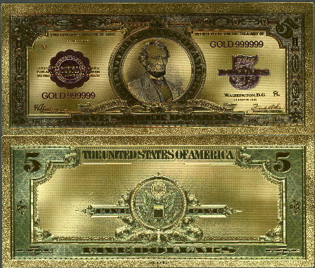 5 Dollars  (90) UNC Banknote