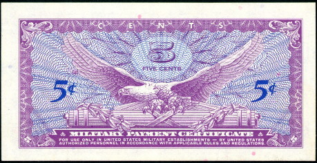 5 cents  (50) F Banknote