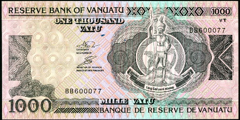 1000 vatu  (90) UNC Banknote