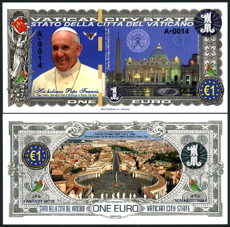 1 euro  (90) UNC Banknote