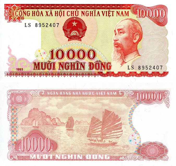 10,000 dong  (90) UNC Banknote