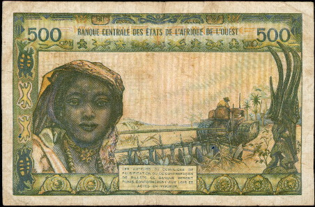 500 francs (45) VG-F Banknote