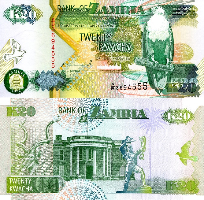 20 kwacha  (90) UNC Banknote