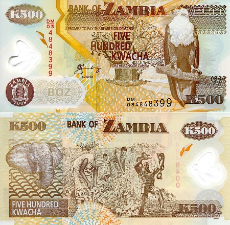 500 Kwacha  (90) UNC Banknote