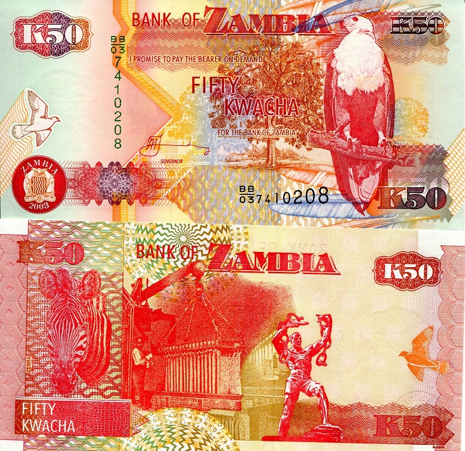 50 kwacha  (90) UNC Banknote