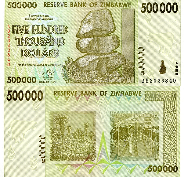 500,000 dollars  (90) UNC Banknote