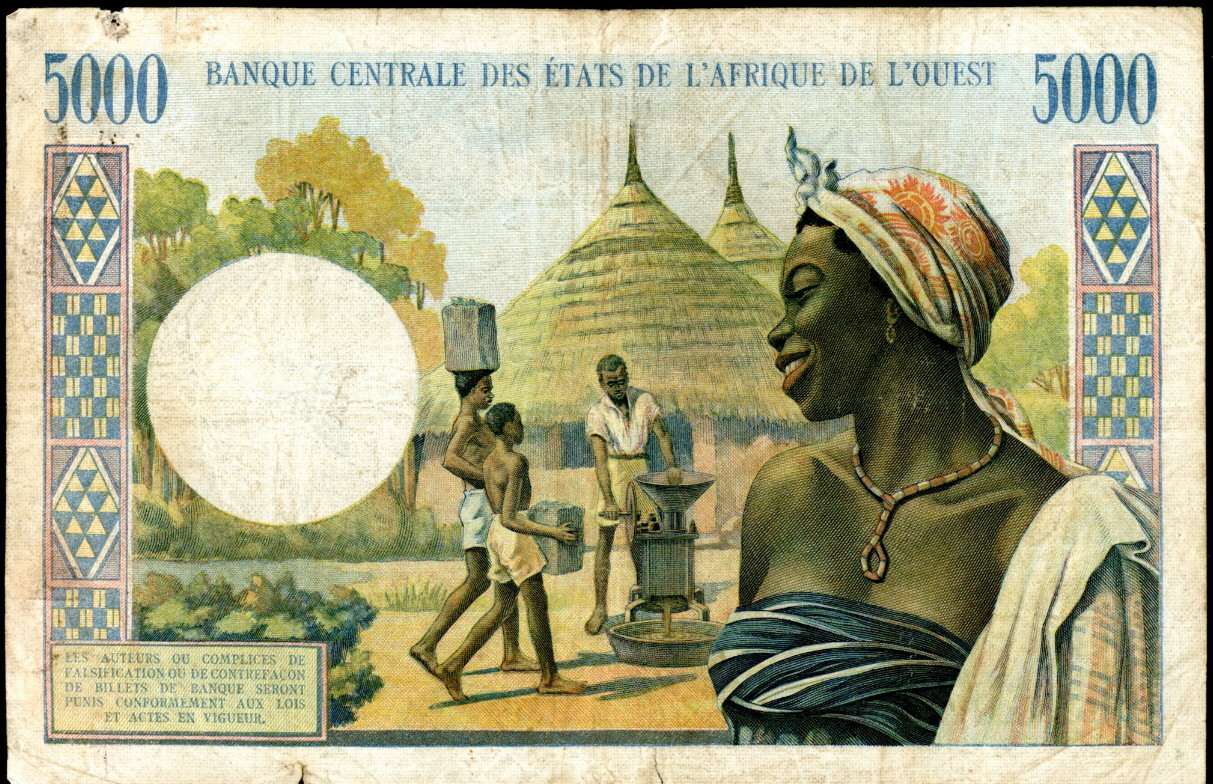5000 francs (45) VG-F Banknote