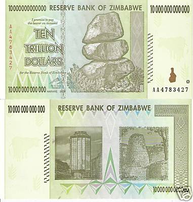 10,000,000,000,000 dollars  (85) AU-UNC Banknote